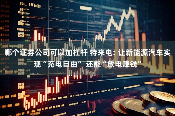 哪个证券公司可以加杠杆 特来电: 让新能源汽车实现“充电自由” 还能“放电赚钱”