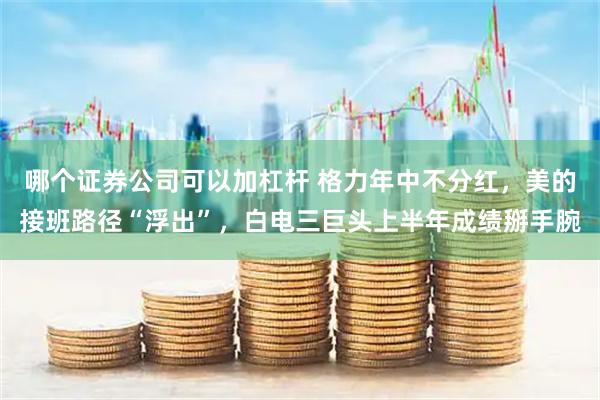 哪个证券公司可以加杠杆 格力年中不分红，美的接班路径“浮出”，白电三巨头上半年成绩掰手腕